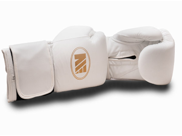 Main Event SSR 5000 Super Spar Boxing Gloves Velcro White Gold